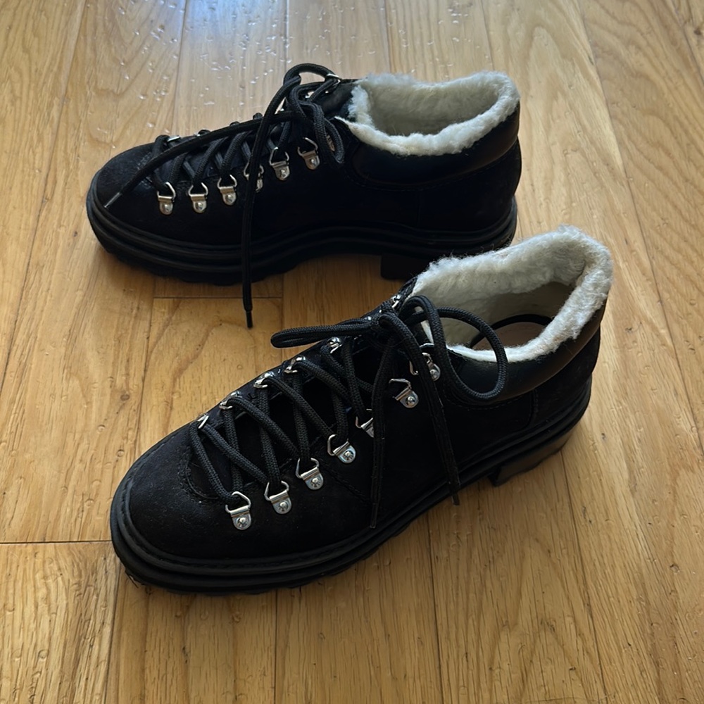SCHUTZ black suede leather ankle boot 8